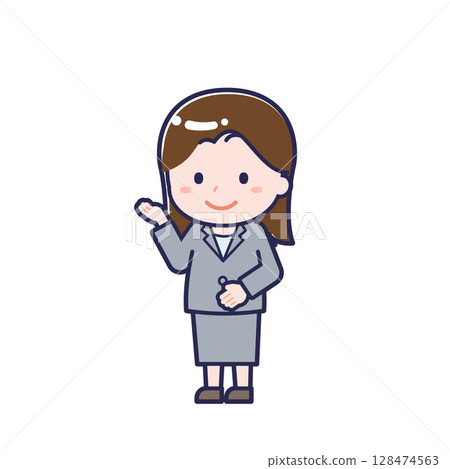 Office worker/Diagonal/Female 18 128474563