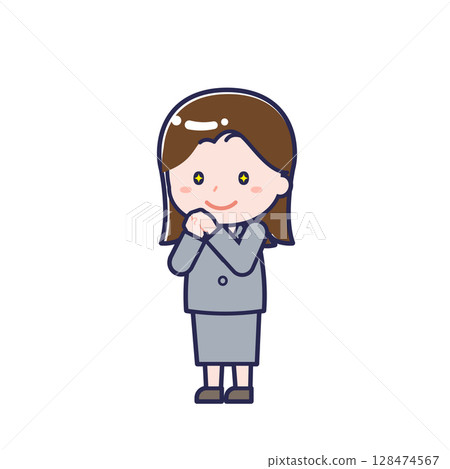 Office worker/Diagonal/Female 22 128474567