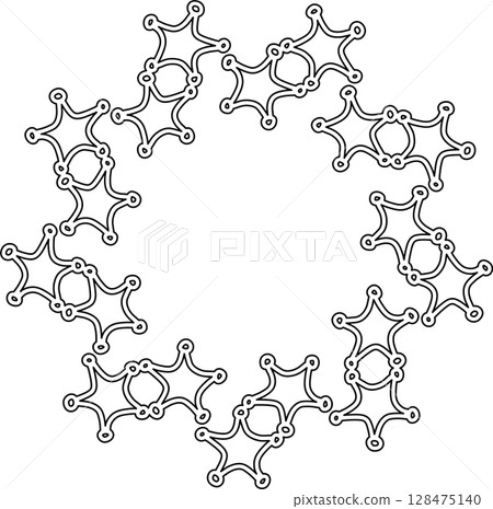 Circle frame drawing. Decoration for card, poster, banner 128475140