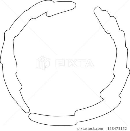 Circle frame drawing. Decoration for card, poster, banner Circle frame drawing. Decoration for card, poster, banner 128475152