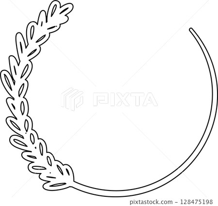 Circle frame drawing. Decoration for card, poster, banner Circle frame drawing. Decoration for card, poster, banner 128475198