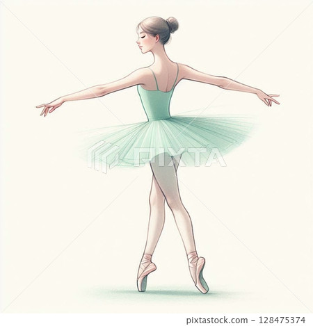 芭蕾舞者跳芭蕾舞的插圖 128475374