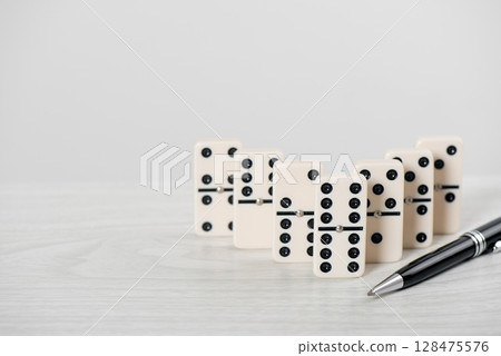 White domino tiles 128475576