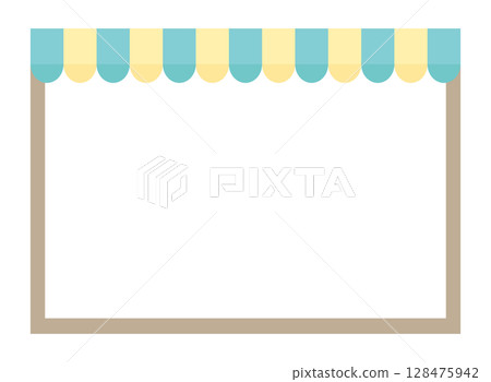 Blue green and yellow simple shop tent frame Blue green and yellow simple shop tent frame 128475942