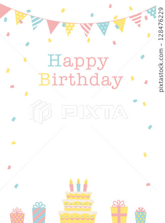 生日卡片_生日派對背景(垂直)生日快樂 生日卡片_生日派對背景(垂直)生日快樂 128476229