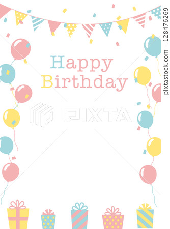 生日卡片_生日派對背景(垂直)生日快樂 生日卡片_生日派對背景(垂直)生日快樂 128476269