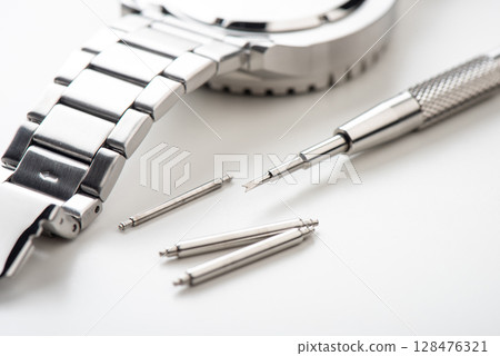 tools for wristwatch tools for wristwatch 128476321