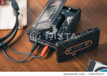 Audio cassette tape Audio cassette tape 128476327