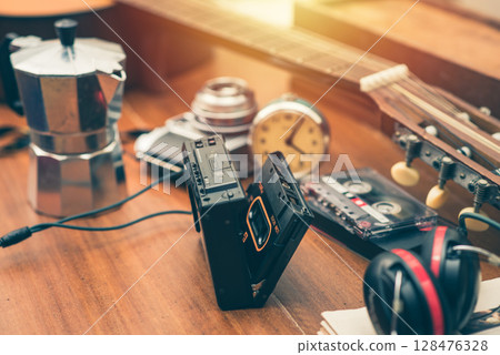 Audio cassette tape Audio cassette tape 128476328