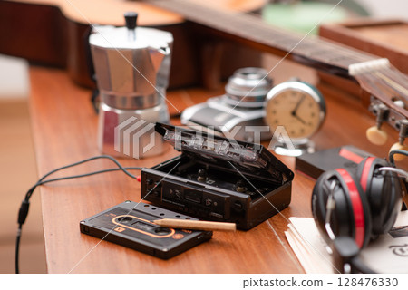 Audio cassette tape 128476330