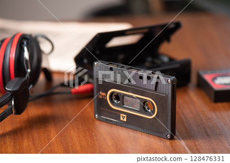 Audio cassette tape Audio cassette tape 128476331