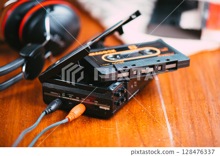 Audio cassette tape 128476337