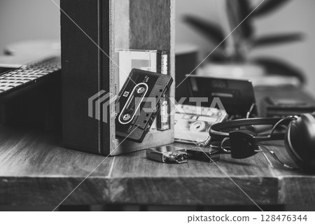 Audio cassette tape 128476344