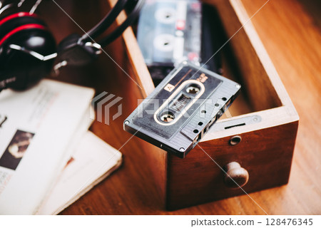 Audio cassette tape 128476345