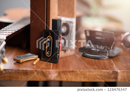 Audio cassette tape 128476347