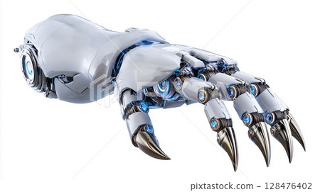 Close up of a futuristic robotic hand 128476402