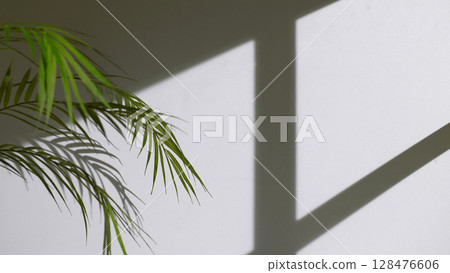 Concrete texture background with shadows from natural light streaming through a window. 128476606
