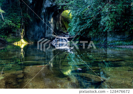 千葉縣，野溝瀑布，風景 128476672