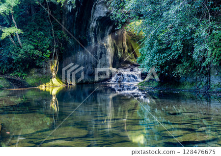 千葉縣，野溝瀑布，風景 128476675