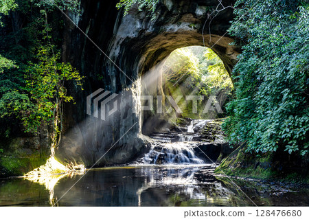 千葉縣，野溝瀑布，風景 128476680
