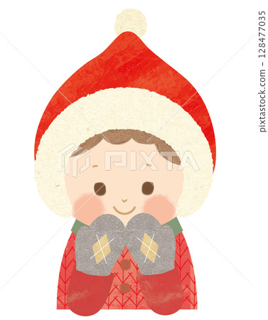 Winter clothing children 128477035