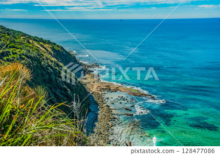 Coastal Rocky Cliff Ocean Coastal Rocky Cliff Ocean 128477086