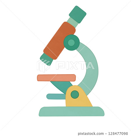 microscope icon in flat style 128477098