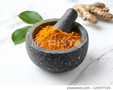 powder, mortar, spice 128477316
