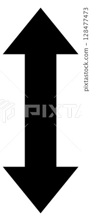指向上方和下方的黑色箭頭的插圖 128477473