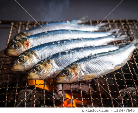 炭火烤沙丁魚 3 炭火烤沙丁魚 3 128477646