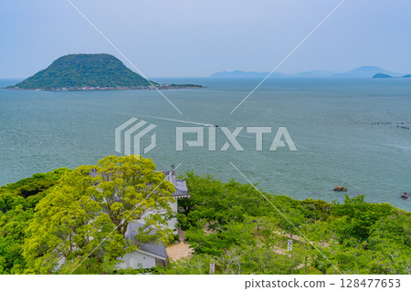 （佐賀縣）從唐津城塔眺望唐津灣 128477653