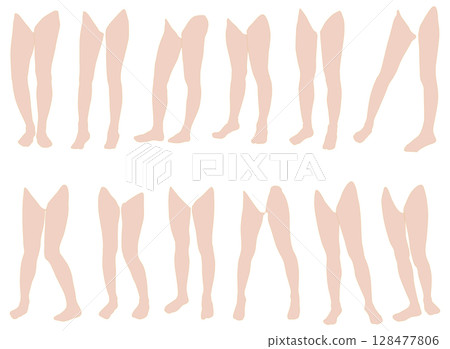 女性腿模插畫集2-12對角前左2.一組下半身各種姿勢的插畫 女性腿模插畫集2-12對角前左2.一組下半身各種姿勢的插畫 128477806