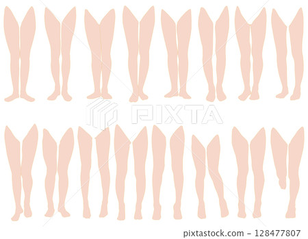 女性腿模插畫集2-13前.一組描繪下半身各種姿勢的插畫 女性腿模插畫集2-13前.一組描繪下半身各種姿勢的插畫 128477807