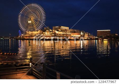 橫濱港未來的夜景 128477967