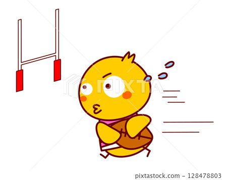 Rugby playing chick Rugby playing chick 128478803