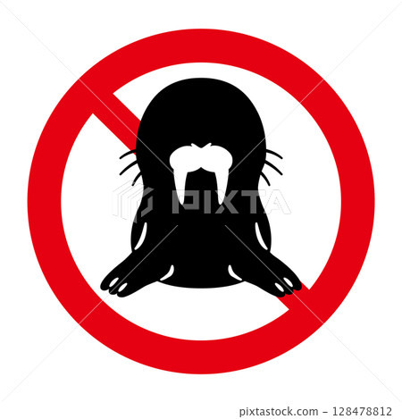 海象禁令標誌 海象禁令標誌 128478812