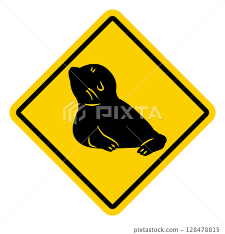 海獅警告標誌的插圖 海獅警告標誌的插圖 128478815