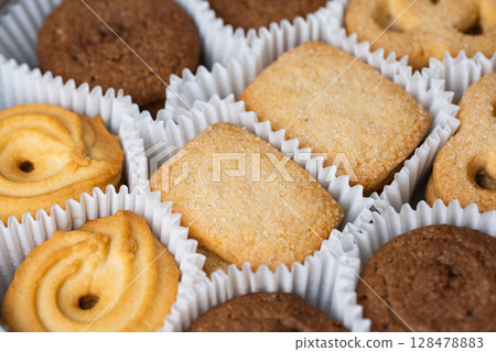 butter cookies isolated 128478883