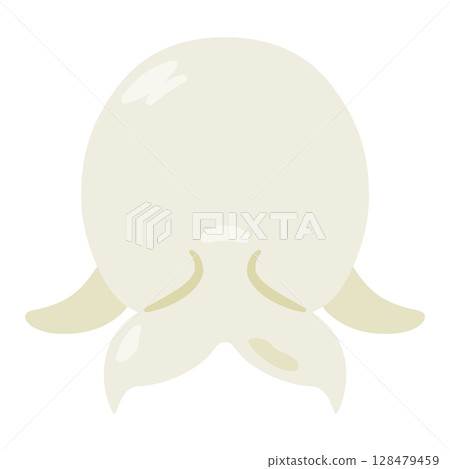 Illustration of a beluga whale seen from behind 128479459