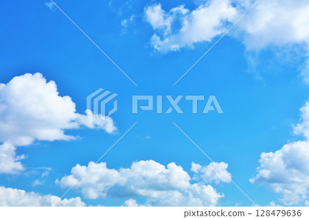 Summer blue sky and clouds 128479636