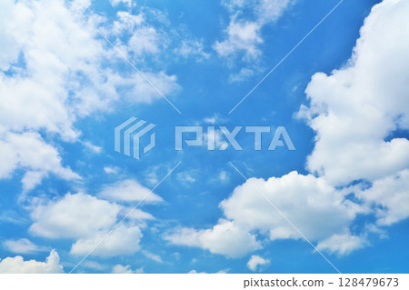 Summer blue sky and clouds 128479673