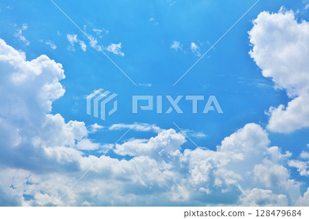 Summer blue sky and clouds 128479684