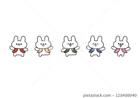 可愛的兔子的插圖 可愛的兔子的插圖 128480040
