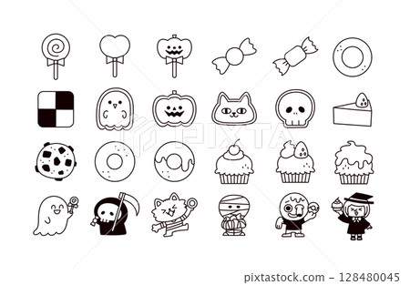 Halloween icon set 128480045