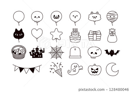 萬聖節圖標集 128480046