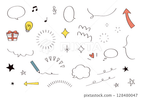 手繪插圖集 128480047
