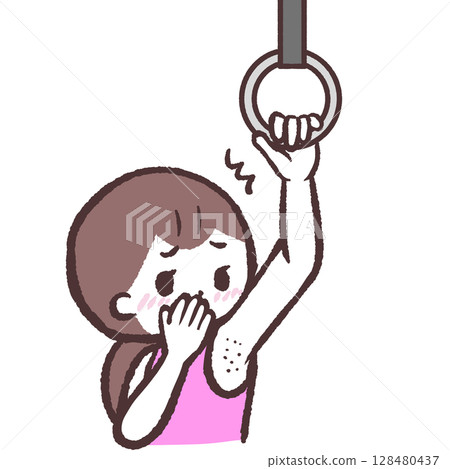 一位女士擔心脫毛疤痕的插圖 128480437