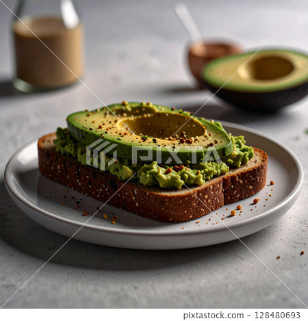 avocado toast, avocado, toast, bread, healthy food, brunch, olive oil, egg toast, easy recipe, superfood, lemon juice, herb topping, cafe menu, sliced avocado, nutritious, breakfast dish, crunchy toas 128480693