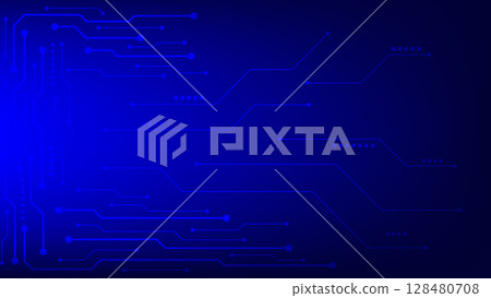 futuristic circuit board on blue background futuristic circuit board on blue background 128480708