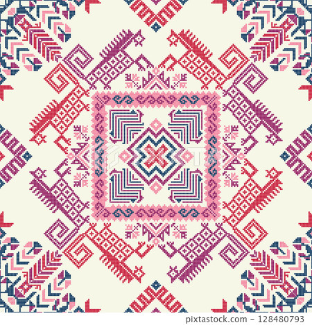 Mexican Teenek embroidery pattern 35 128480793